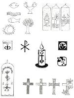 Taufkerze Symbole