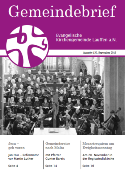 Gemeindebrief 130, September 2016