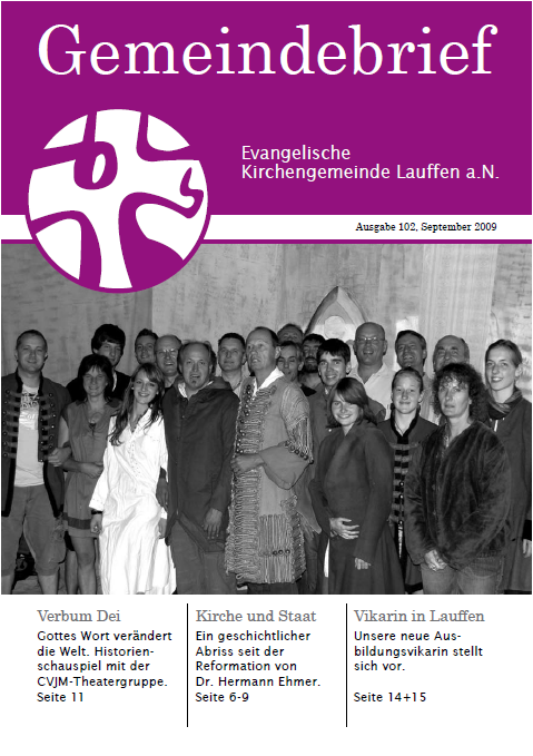 Titel Gemeindebrief 102, September 2009